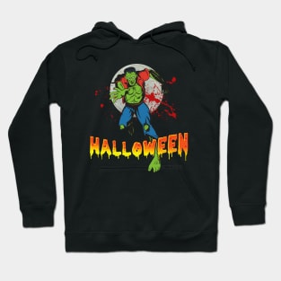 Awesome Zombie Halloween Shirt Retro Style Full Moon Hoodie